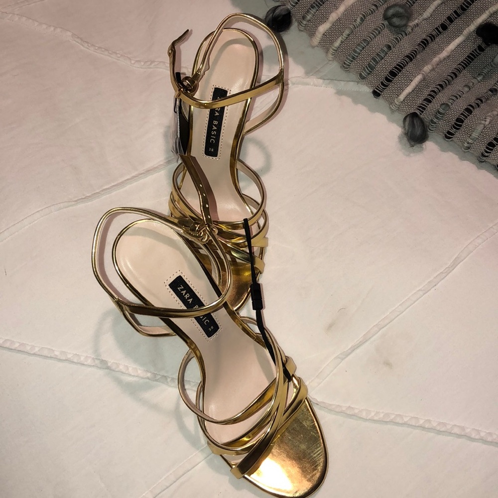 Gold Zara Heels
